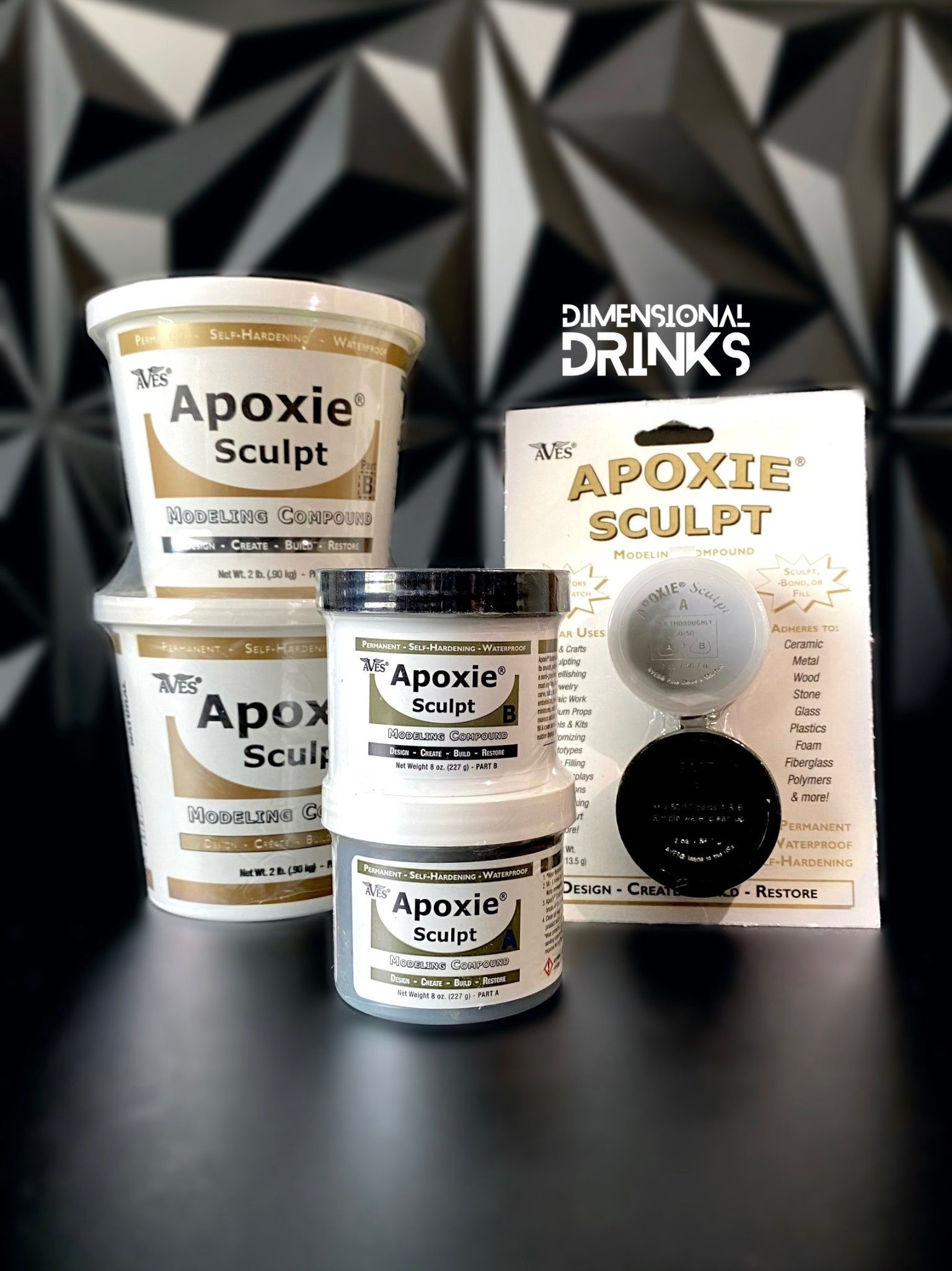  Apoxie® Sculpt, Black Apoxie® - (Parts A and B and
