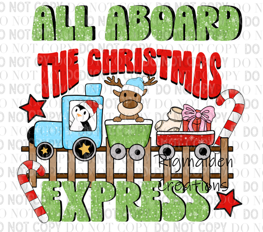 Christmas Express UV DTF Decal