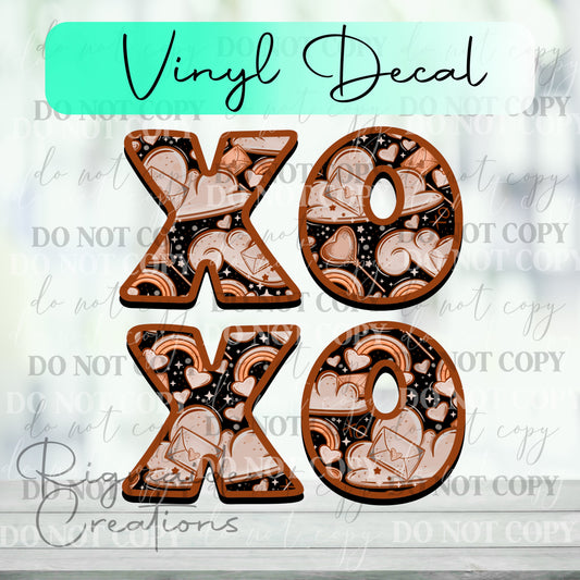 XOXO Valentine Vinyl Decals - Romantic Tumbler Decorations