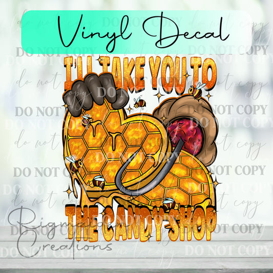 Candy Shop Honeycomb Valentine’s Vinyl Decal