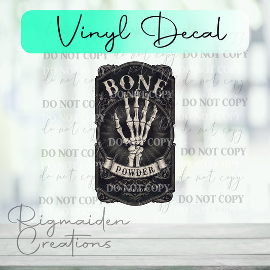 Bone Powder Vinyl Decal