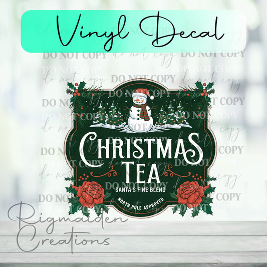 Christmas Tea Vinyl Decal