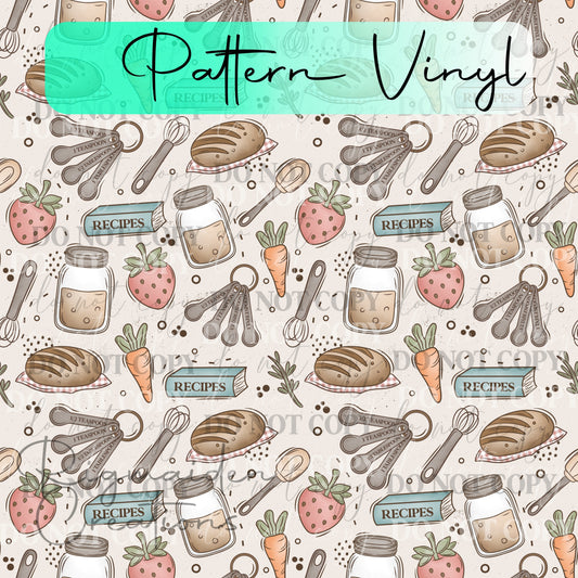 Rustic Kitchen Pattern Vinyl - 12x12