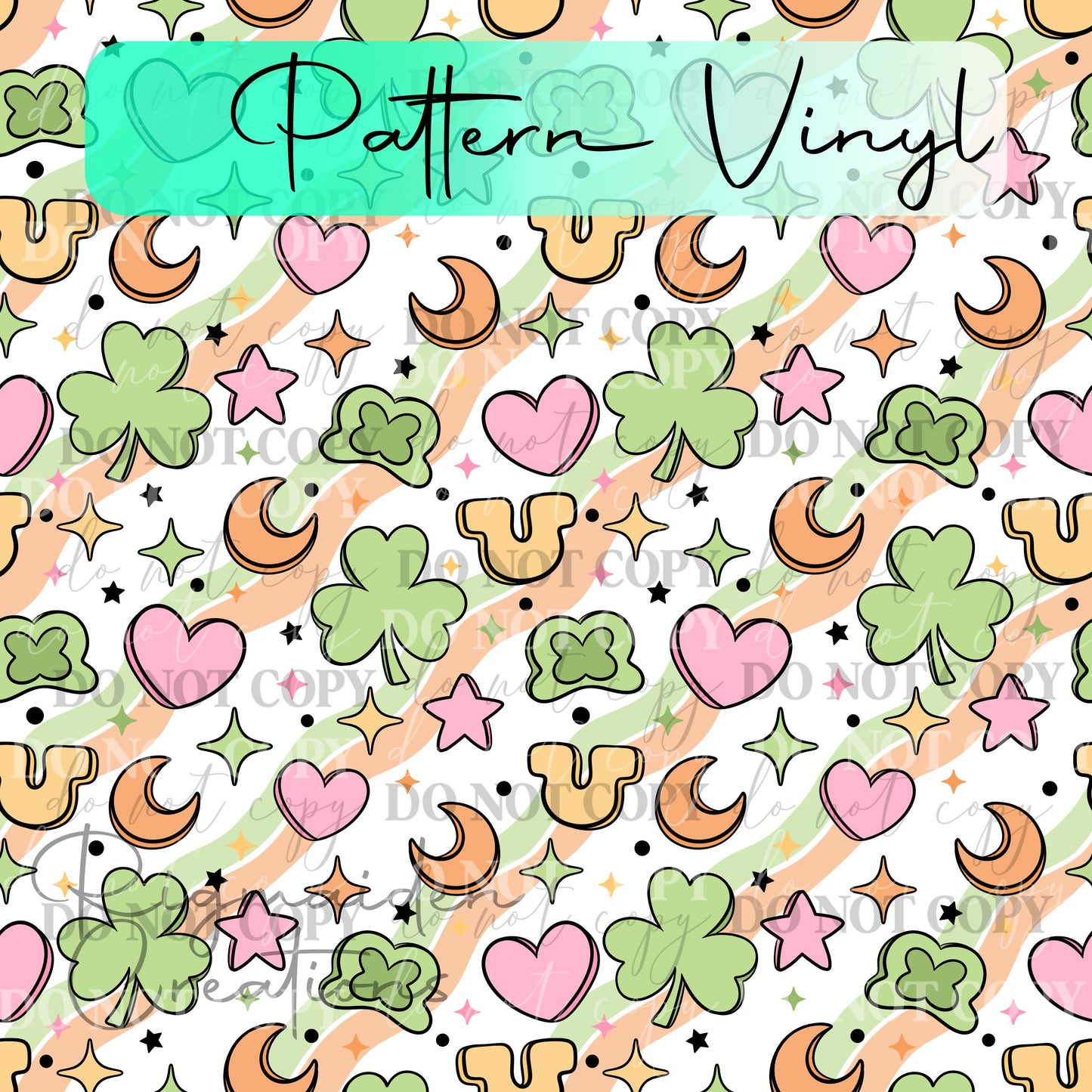 Lucky Charms Pattern Vinyl - 12x12