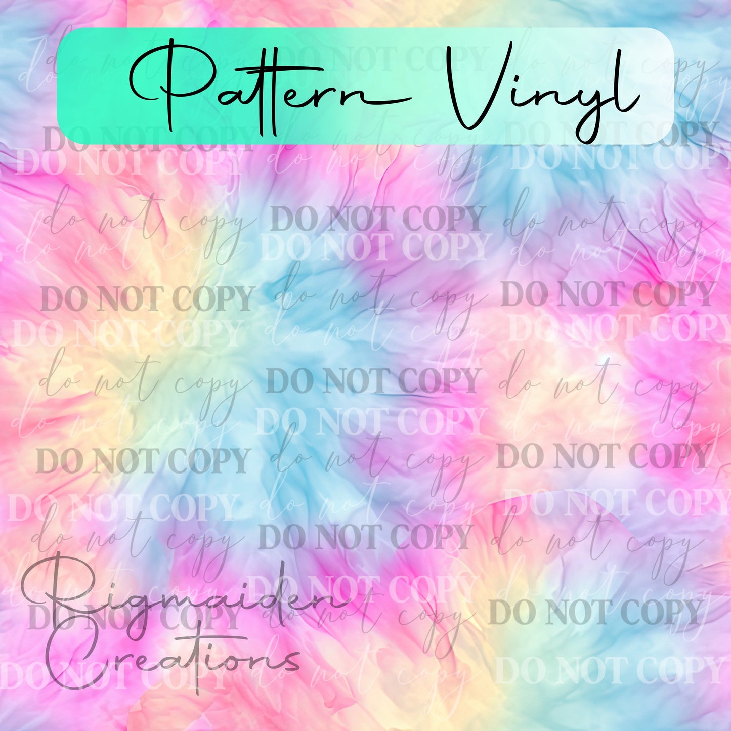 Pastel Tie-Dye Pattern Vinyl - 12x12 (Design 2)