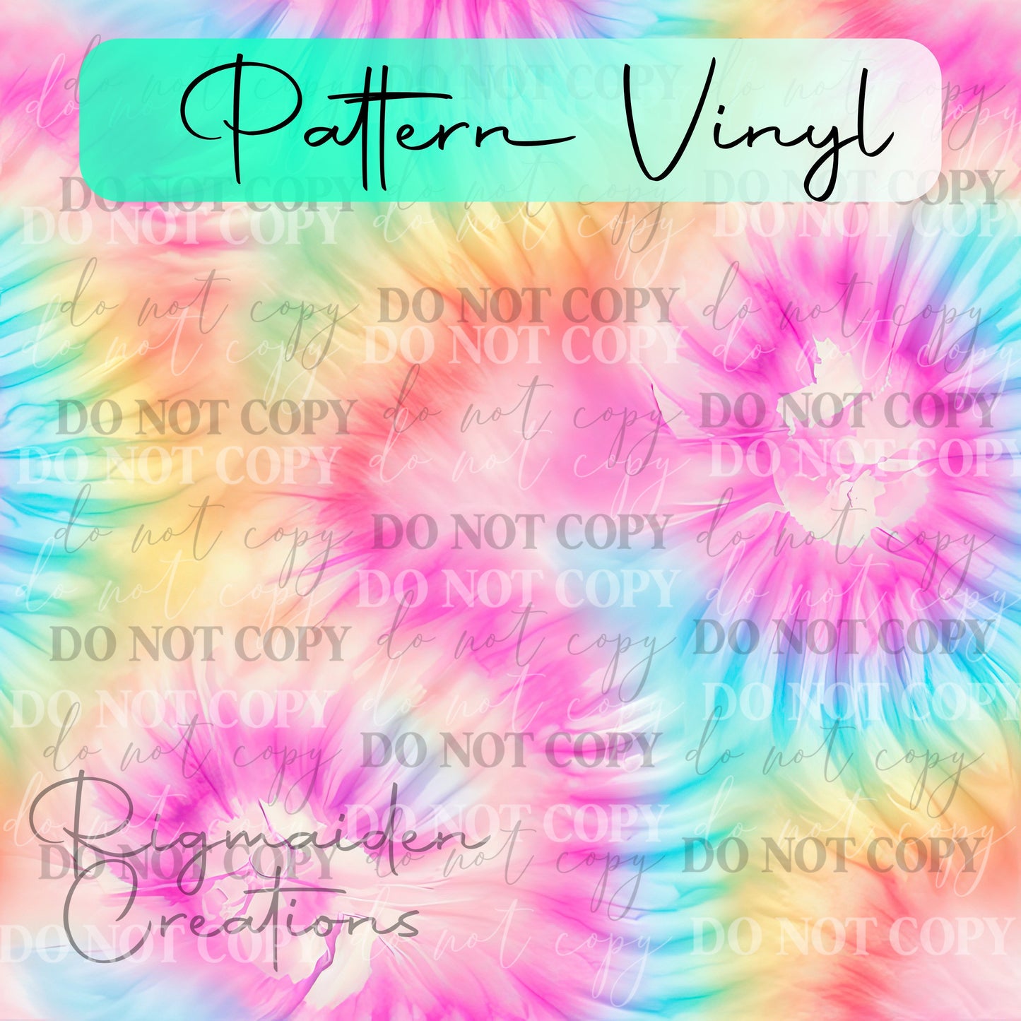 Pastel Tie-Dye Pattern Vinyl - 12x12 (Design 3)