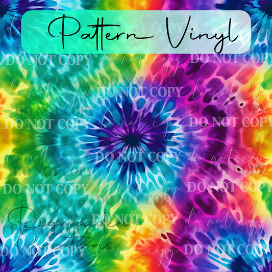 Rainbow Tie-Dye Pattern Vinyl - 12x12 (Design 2)