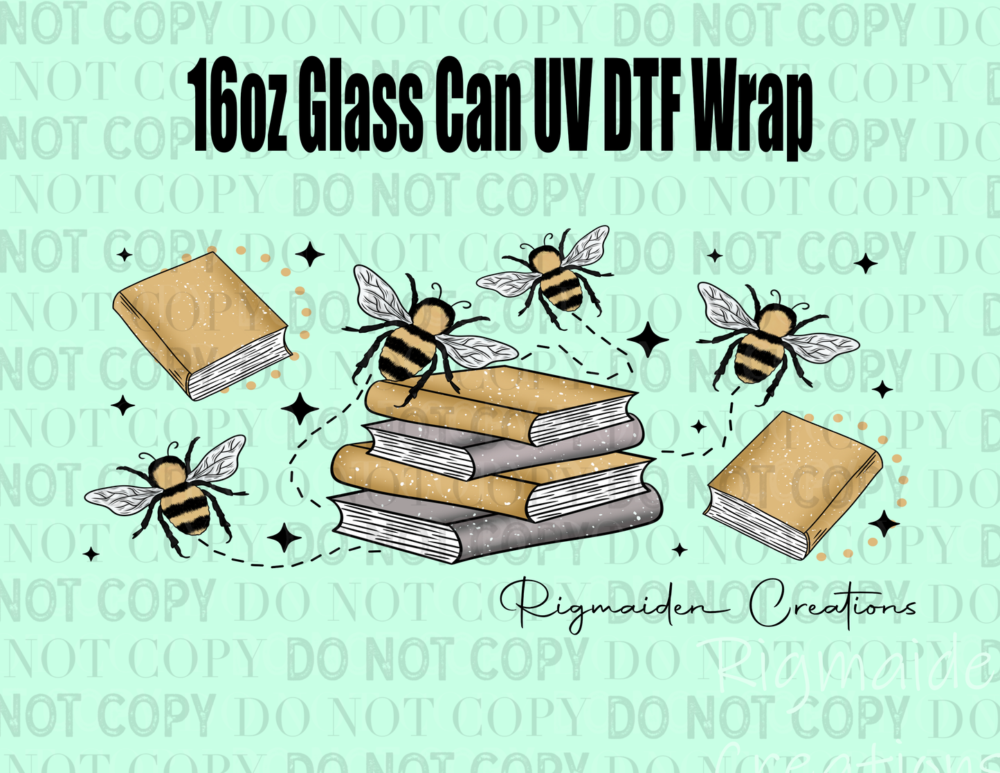 Bee & Books UV DTF Wrap