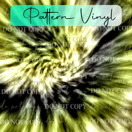 Green Tie-Dye Pattern Vinyl - 12x12 (Design 1)